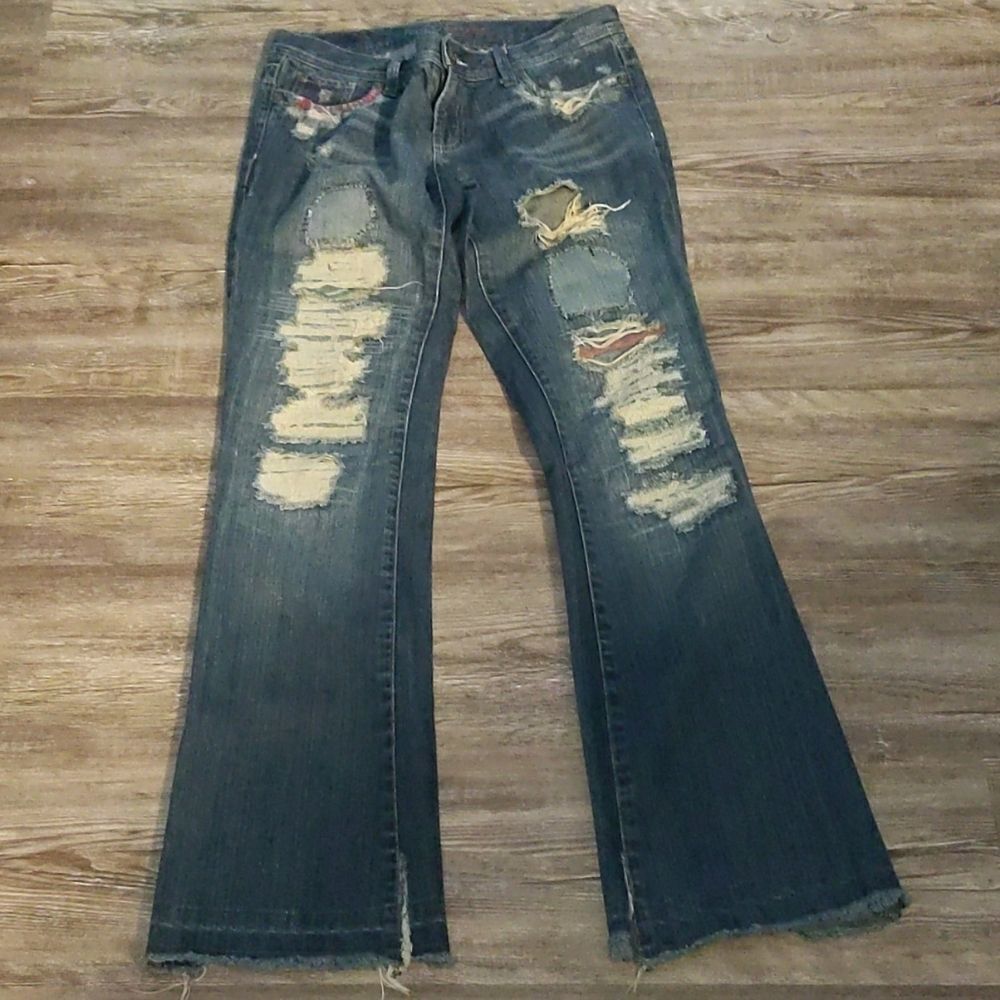 American Eagle Hipster Skinny Flare Jeans Sz 4